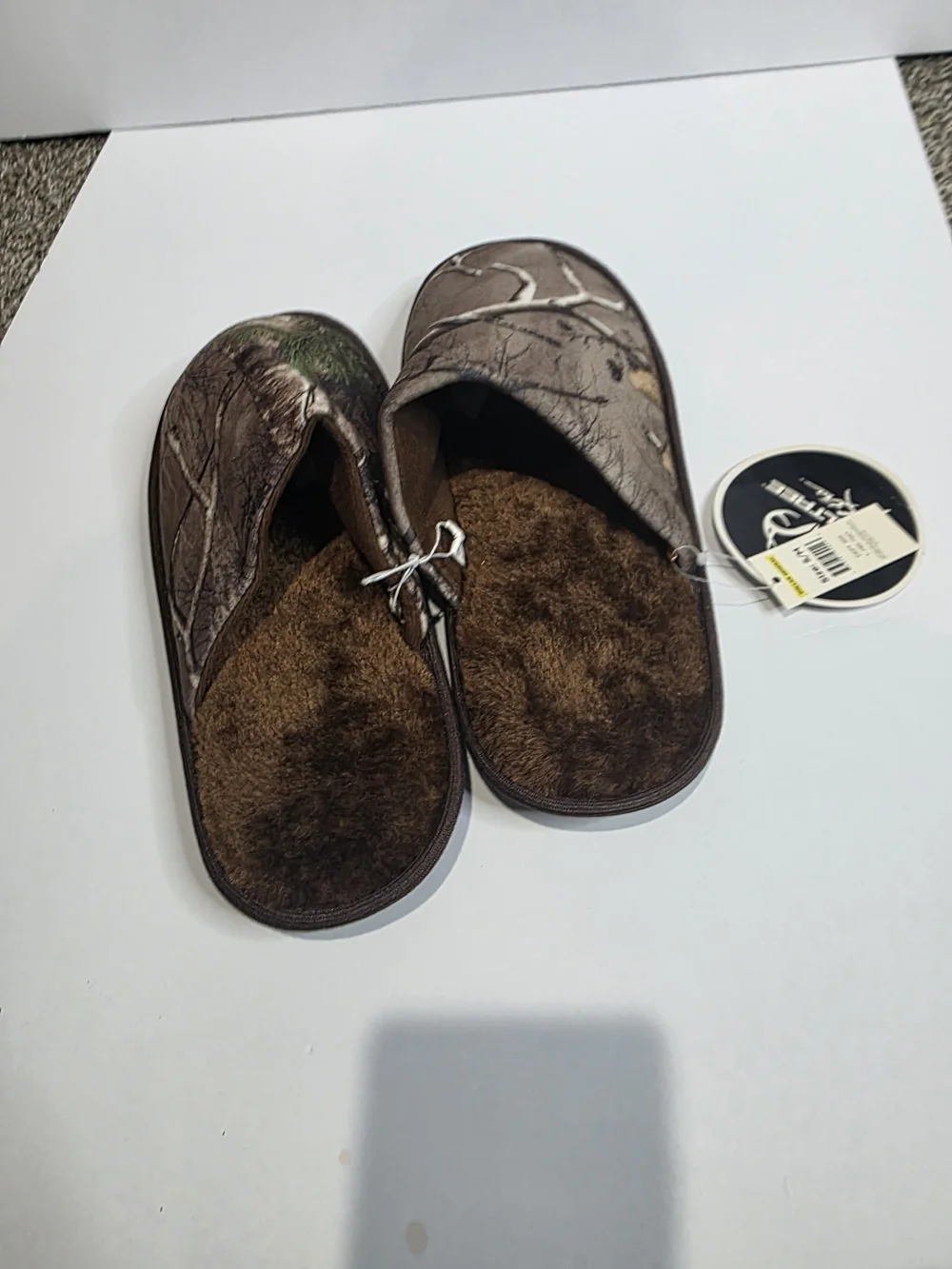 Realtree Brown Camo Slip-On House Slippers
